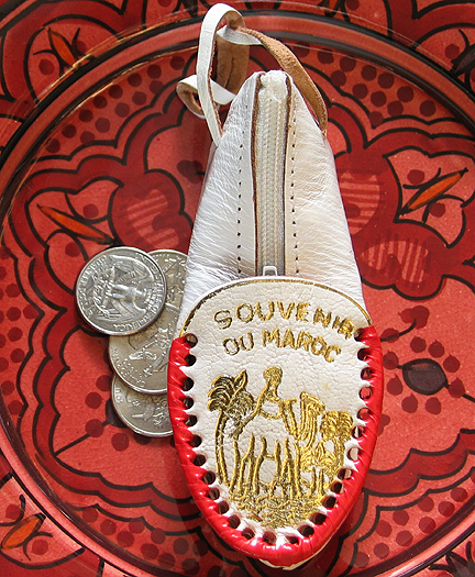 Moroccan White Slipper Coin wallet