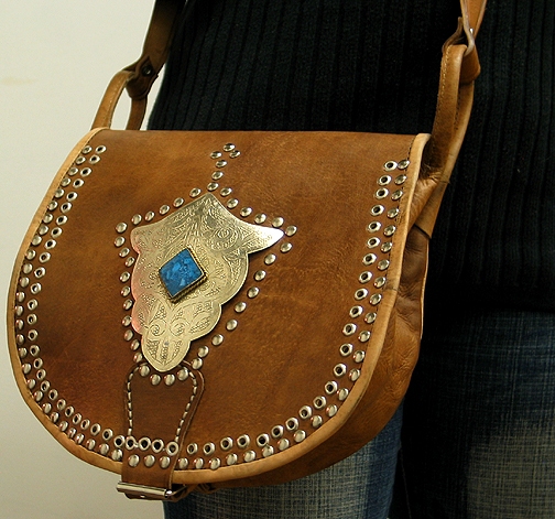 Moroccan Leather purse ID #1253