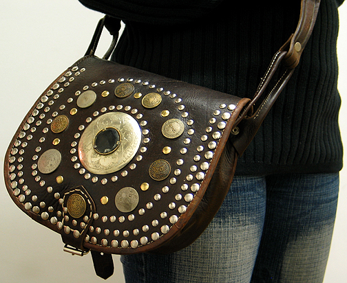 Moroccan Leather purse ID #1258