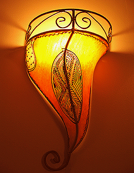 Moroccan Henna Painted Sconce FREE S/H !