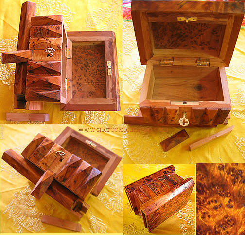 Moroccan wooden Magic Puzzle Box, Boxes, Wood &amp; Furniture from Morocco 