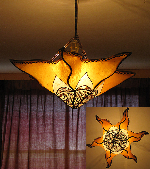 Moroccan Star henna lamp ID #726