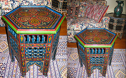 Moroccan Moroccan handpainted table