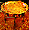 30 1/2 Brass & Wood Table